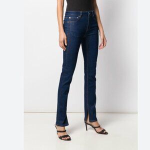 GANNI Side Slit Dark Wash Jeans